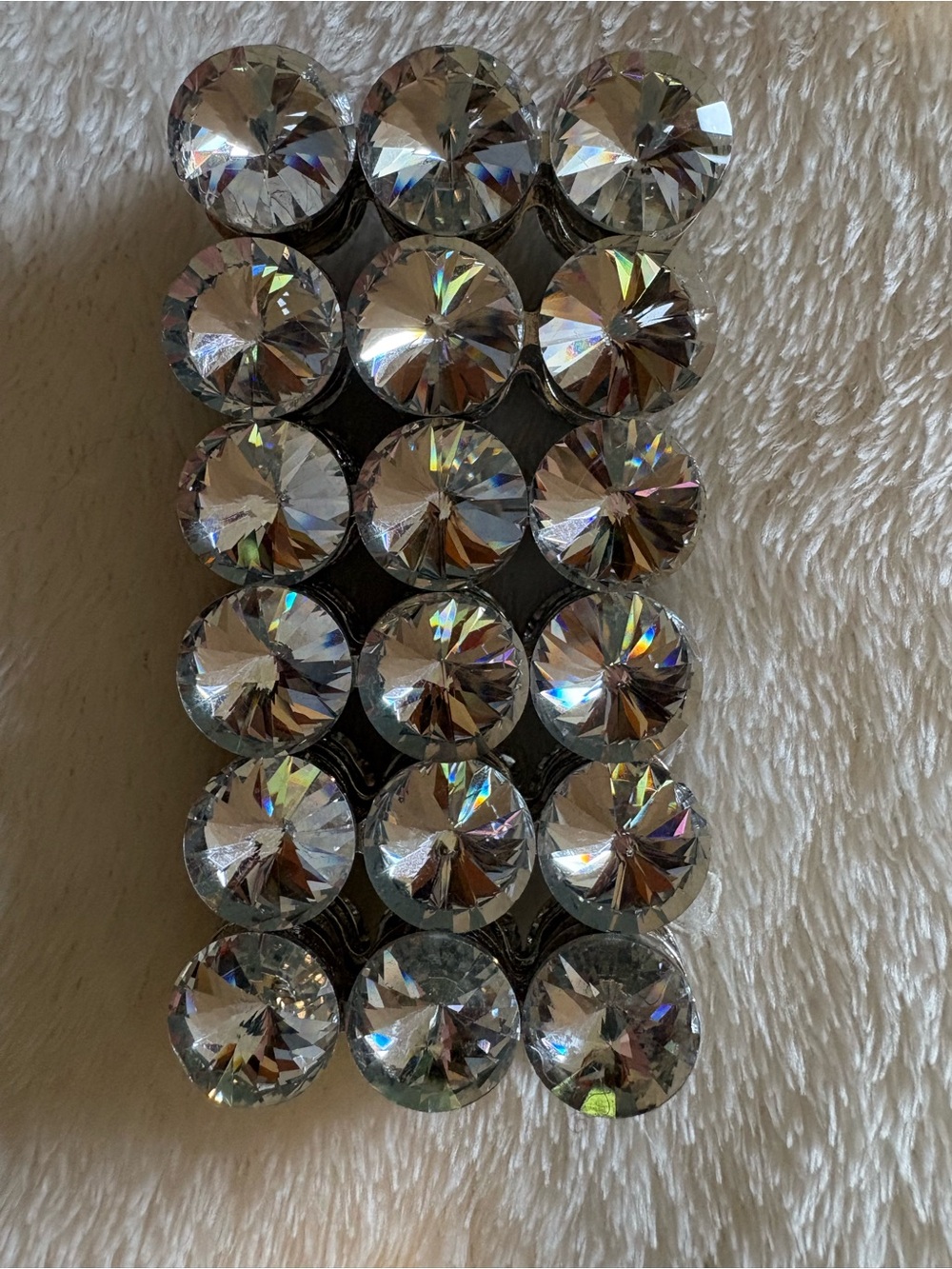 Crystal Rhinestone Stretch Bracelet - Clear Sparkle